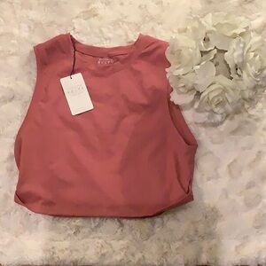 NWT pink workout top size small